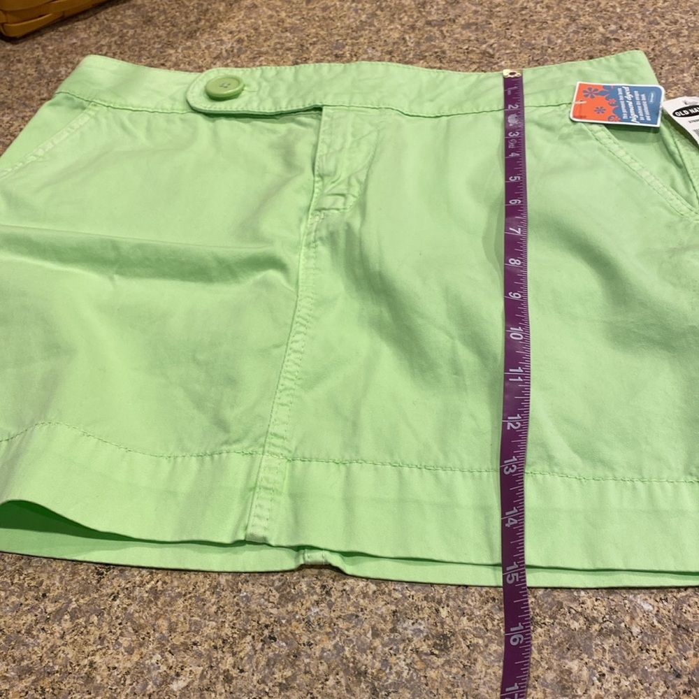 NWT Old Navy Green Cotton Skirt 6 - Picture 6 of 17
